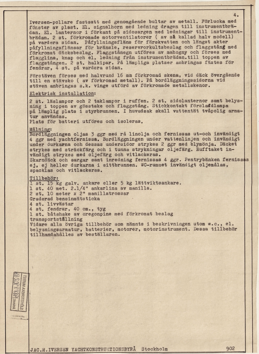 Byggnadsbeskrivning (2 blad)