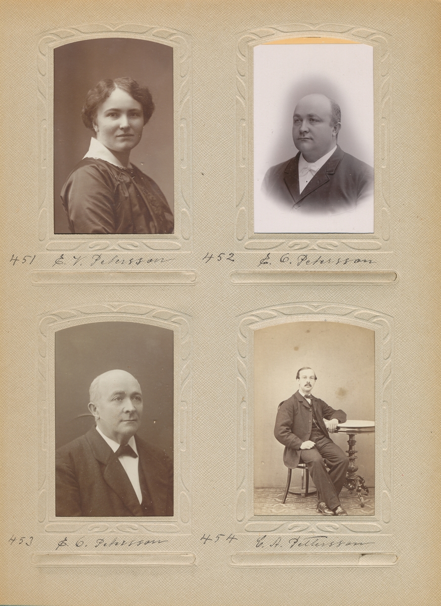 Porträtt av Erik Olof Petersson, postmästare i Storvik 1907-1910 och i Sollefteå 1910-1920.