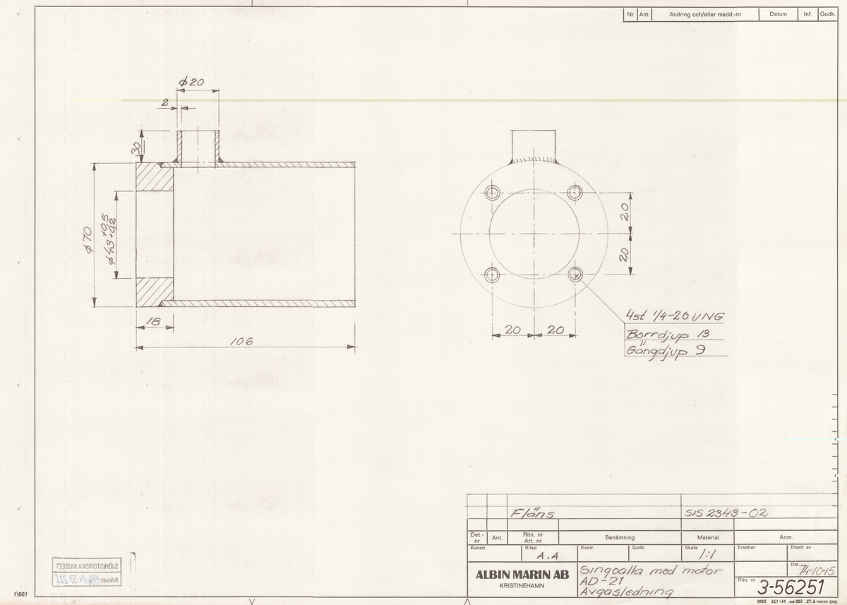 Detaljer avgassystemet