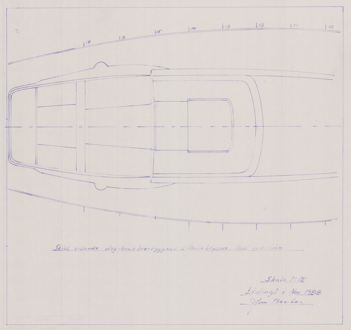 Skiss doghouse i plan