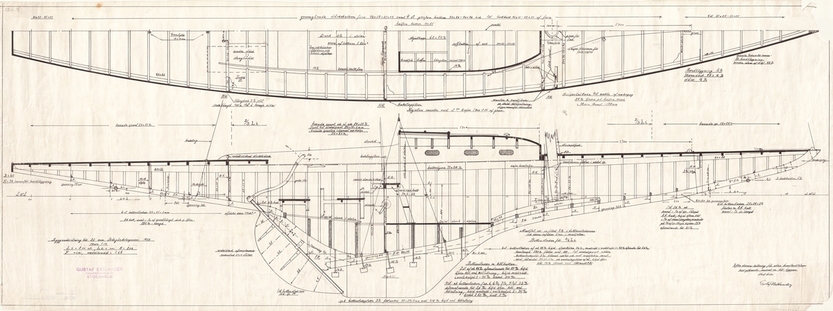 Byggnadsritning i plan och profil