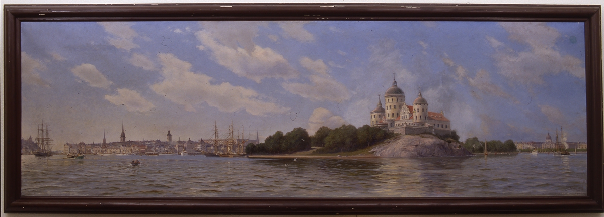 Amiral Jacob Häggs förslag till Marinmuseum på Kastellholmen åren 1908 - 10 med vissa förändringar år 1924. "Förslag till Krigsmuseum å Kastellholmen" i Stockholm.