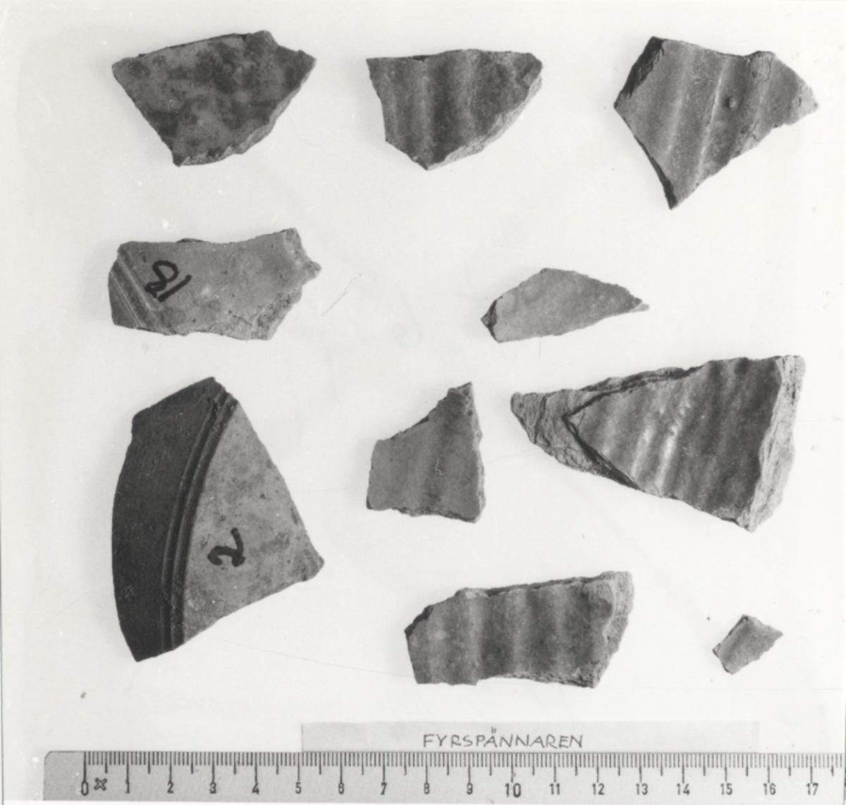 Kantfragment från kruka.