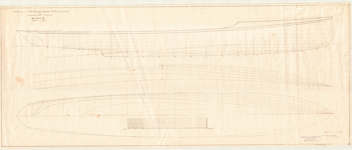 Profil och plan med linjer