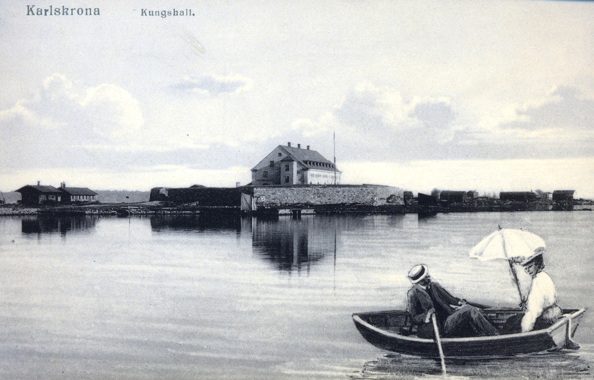 Vykort från kungshall Karlskrona