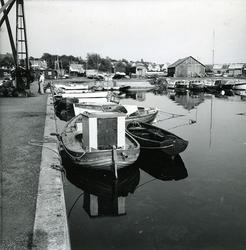 Norra kajen sedd från väster. Närmast en skånebyggd däcksbåt