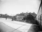 Gångbron vid Skolgatan, före Haglunds bro, Uppsala 1901