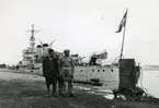 H.M.S. Fylgia i utländsk hamn (Medelhavet?) 1948.