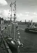 Övningsfartyget Gladan tillh. Kungl. flottan på besök i Malmö i början av 1950-talet.