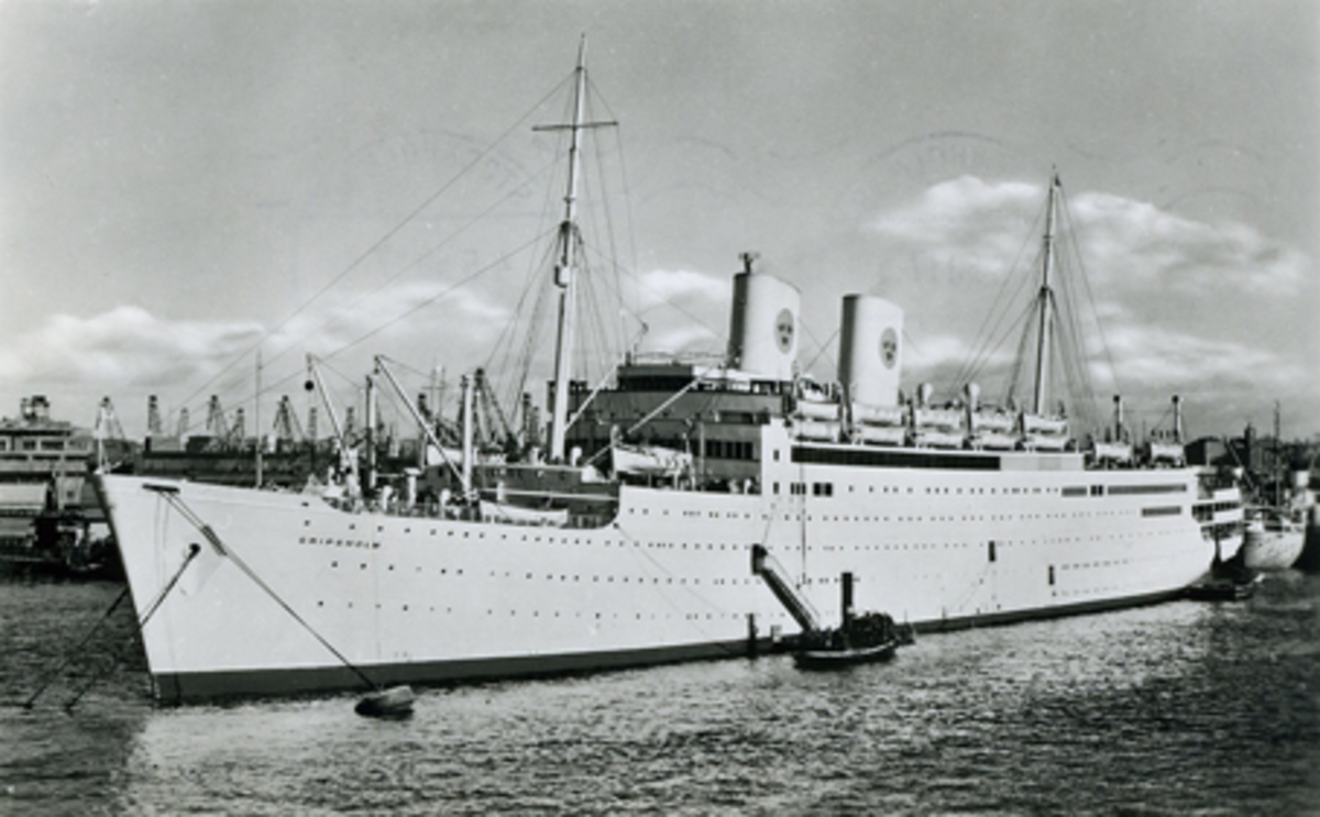 M/S "Gripsholm". Swedish American Line*Gothenburg Direct New York & Canada. Printed in Sweden. Pass. 41.12 50.000. 50. 1933.
