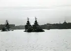 Jagarna Halland och Småland på Stockholms ström 1956.