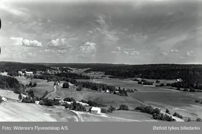 oversiktsbilde, sagbruk, Huul, gårdsbruk, skråfoto,