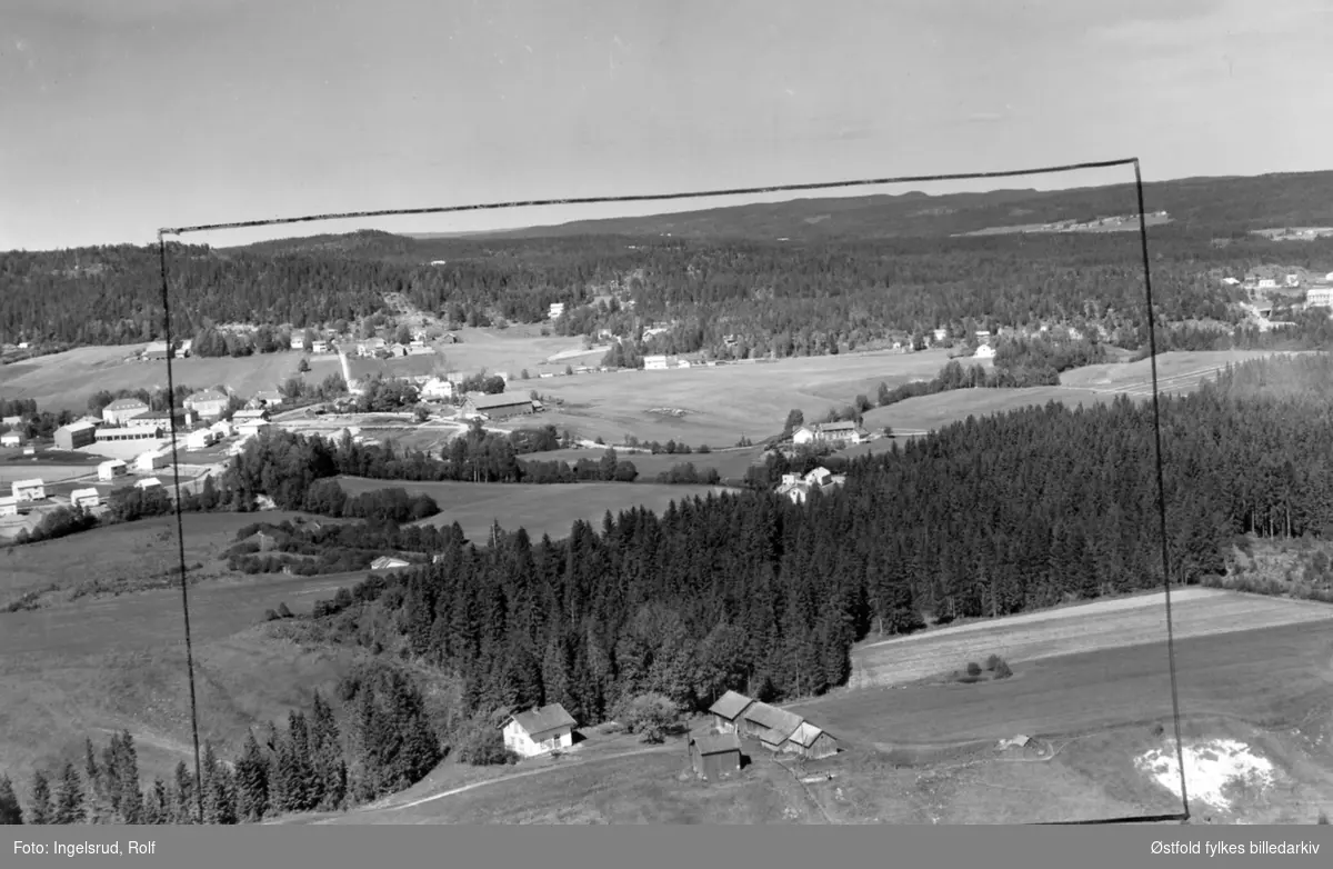 Gården Volden i Eidsberg, flyfoto 26. juni 1956.