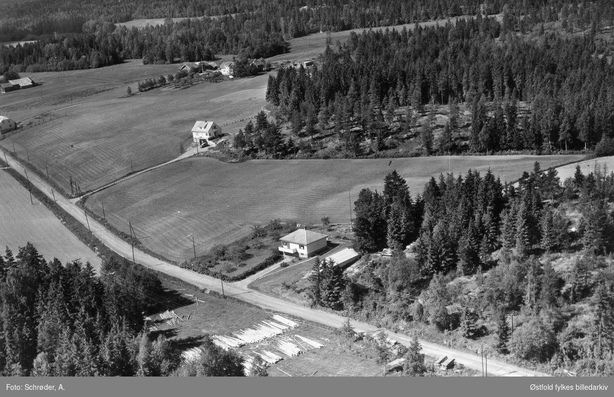 Koffeld  i Skiptvet, flyfoto 11. juni  1959.