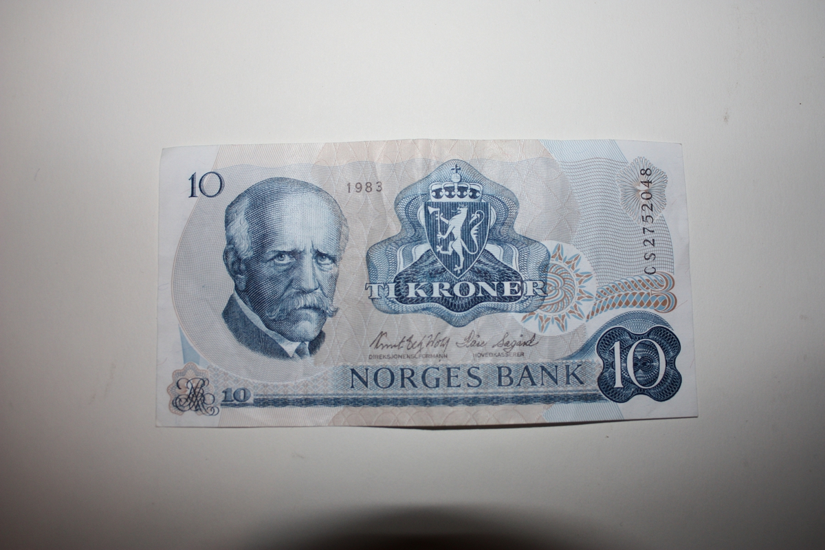 Rektangulær setel, personmotiv Fridtjof Amundsen.