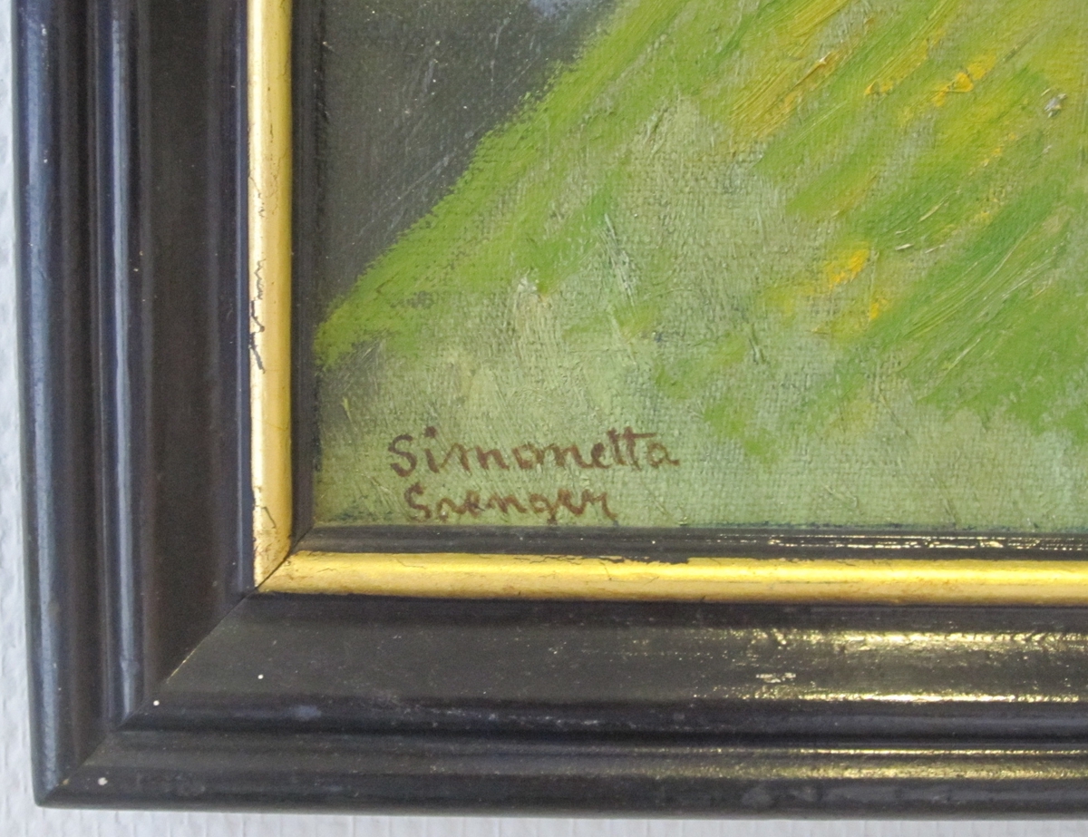 Olje (ev acryl) på lerret