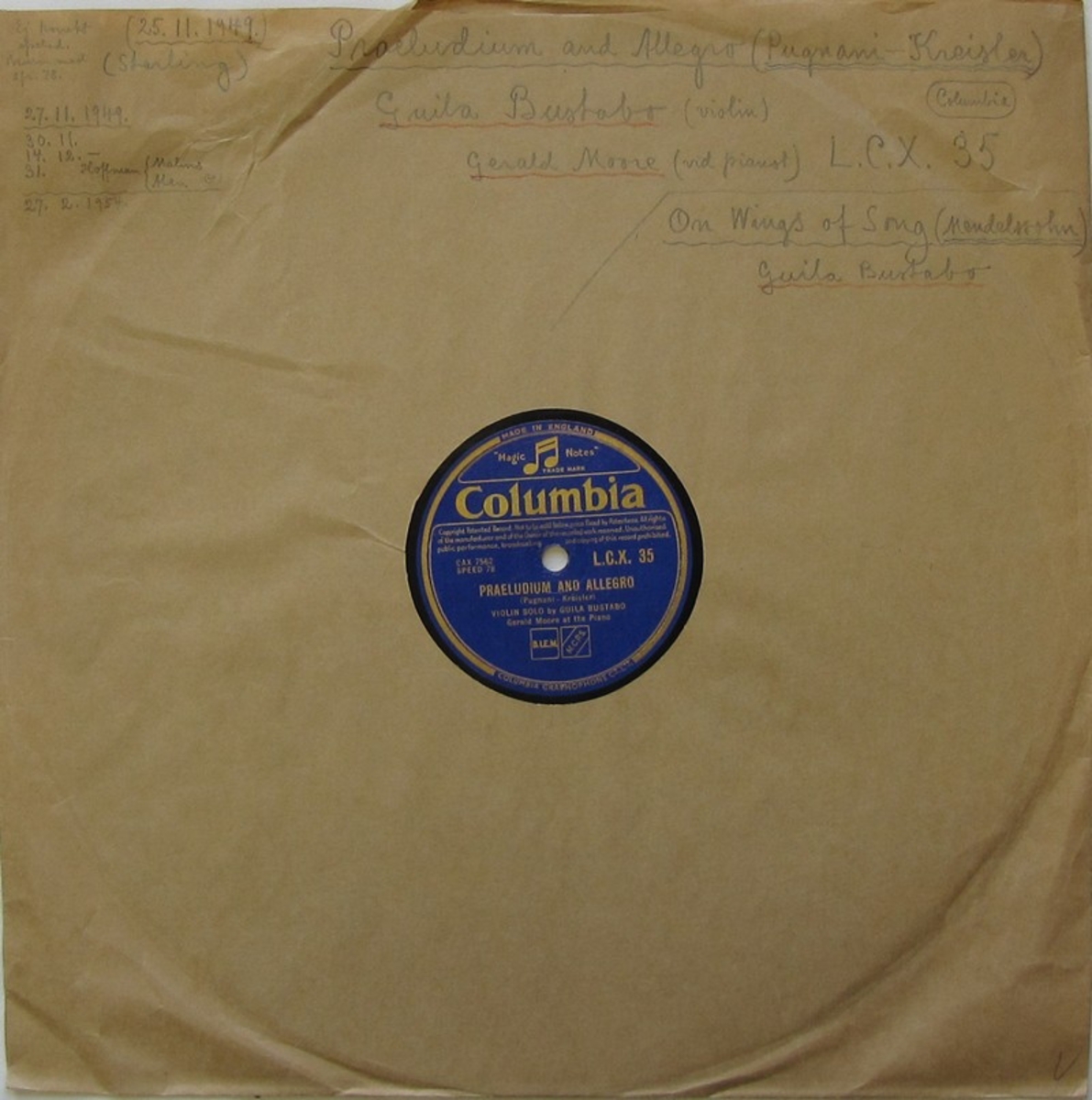 Vinylskiva av märket Columbia