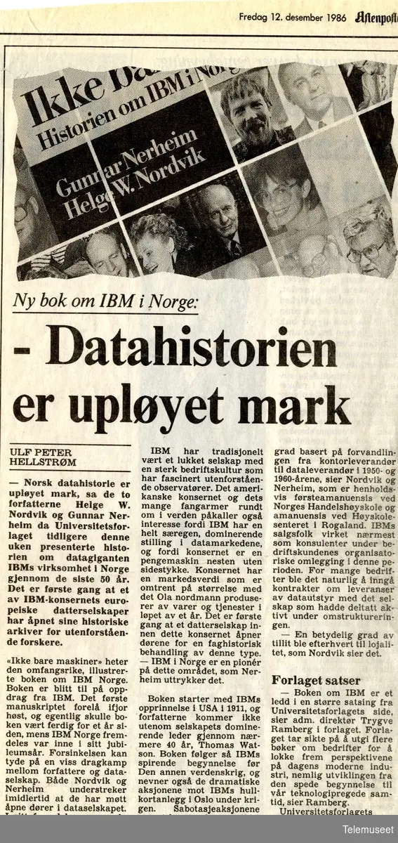 IBM - Avis utklipp - datahistorien