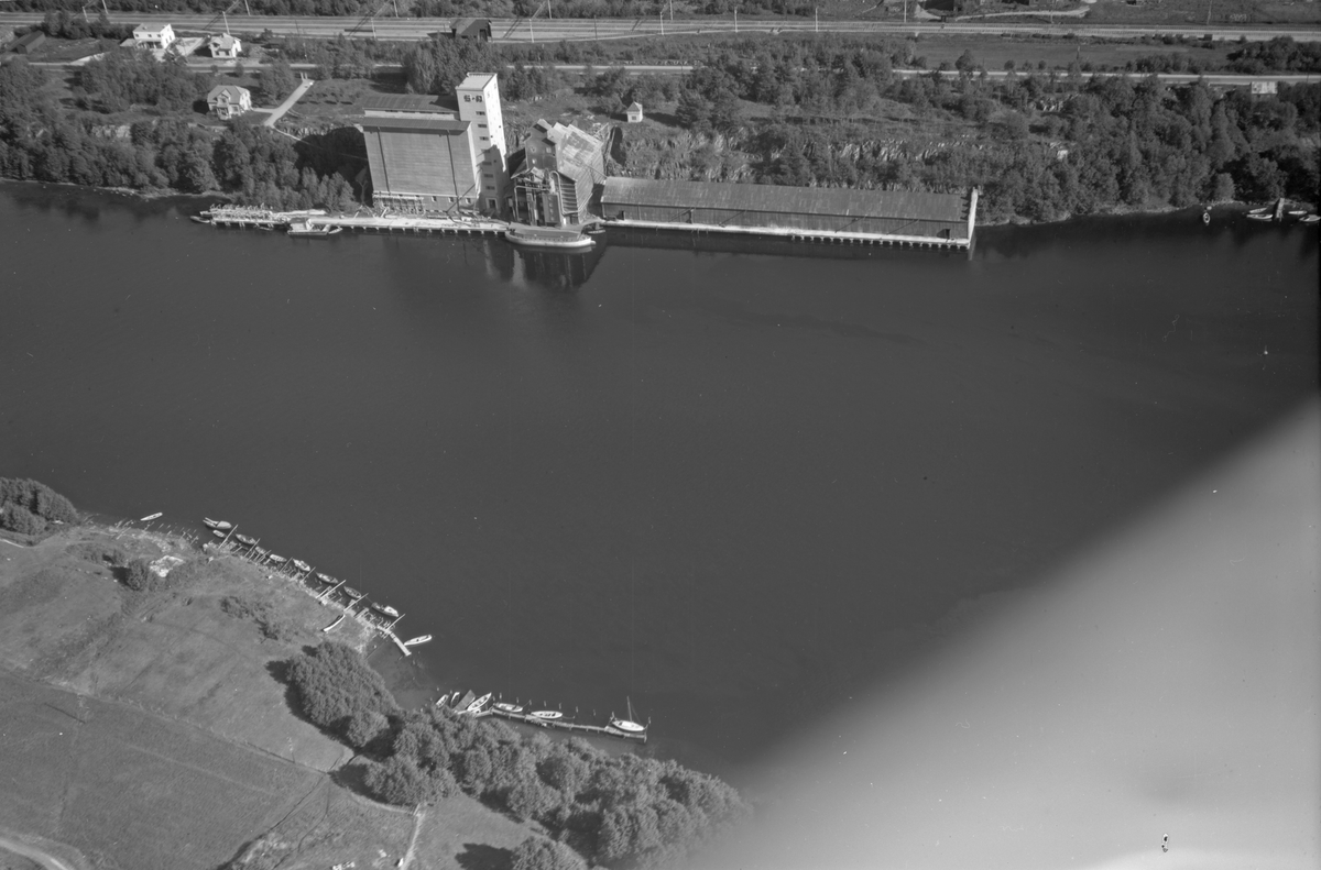 Ulike Widerø flyfoto fra Skien kommune, Borgestad og omegn 