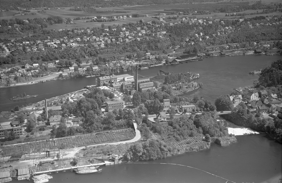 Ulike Widerø flyfoto fra Skien kommune, Borgestad og omegn 