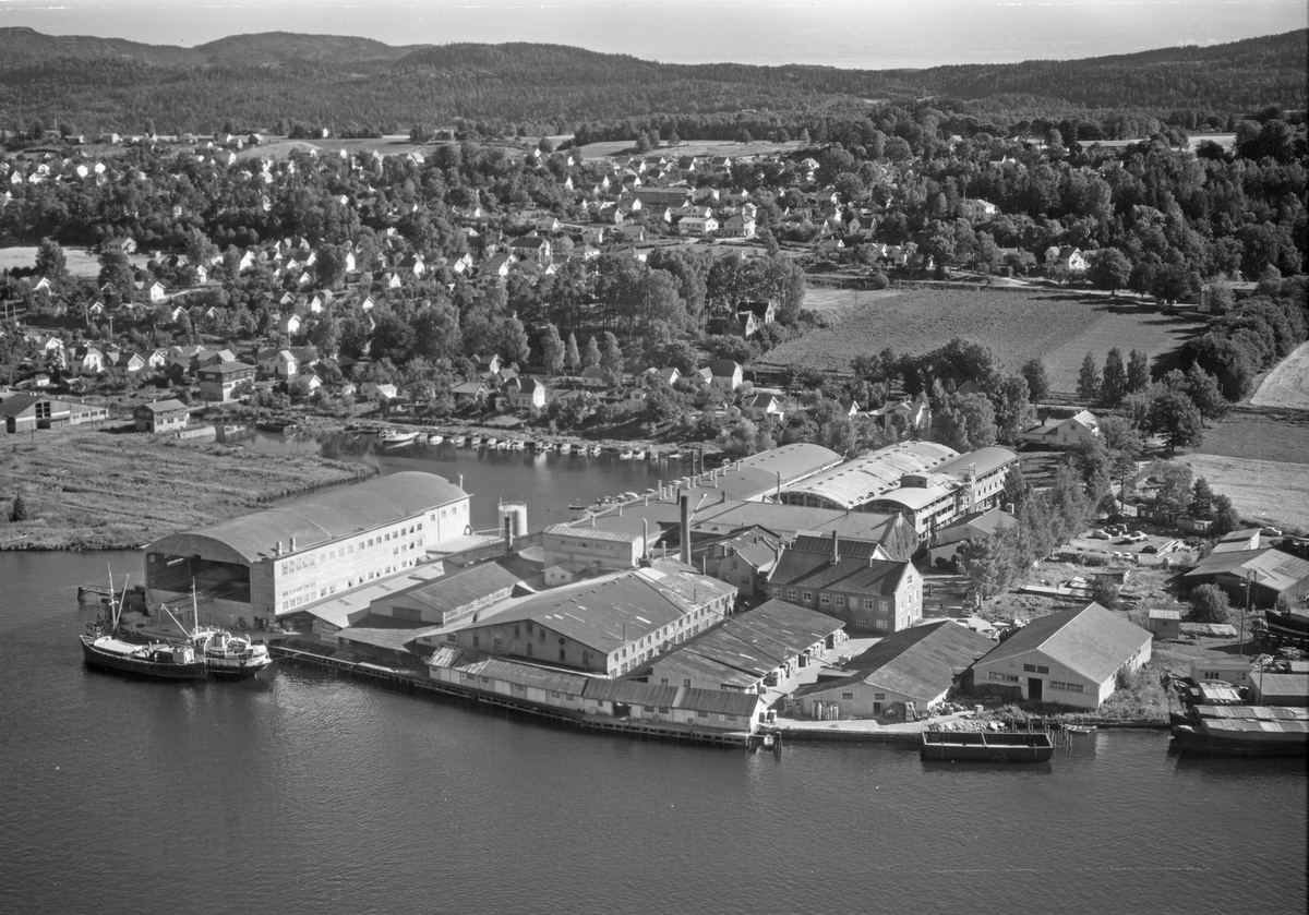 Ulike Widerø flyfoto fra Skien kommune, Borgestad og omegn 