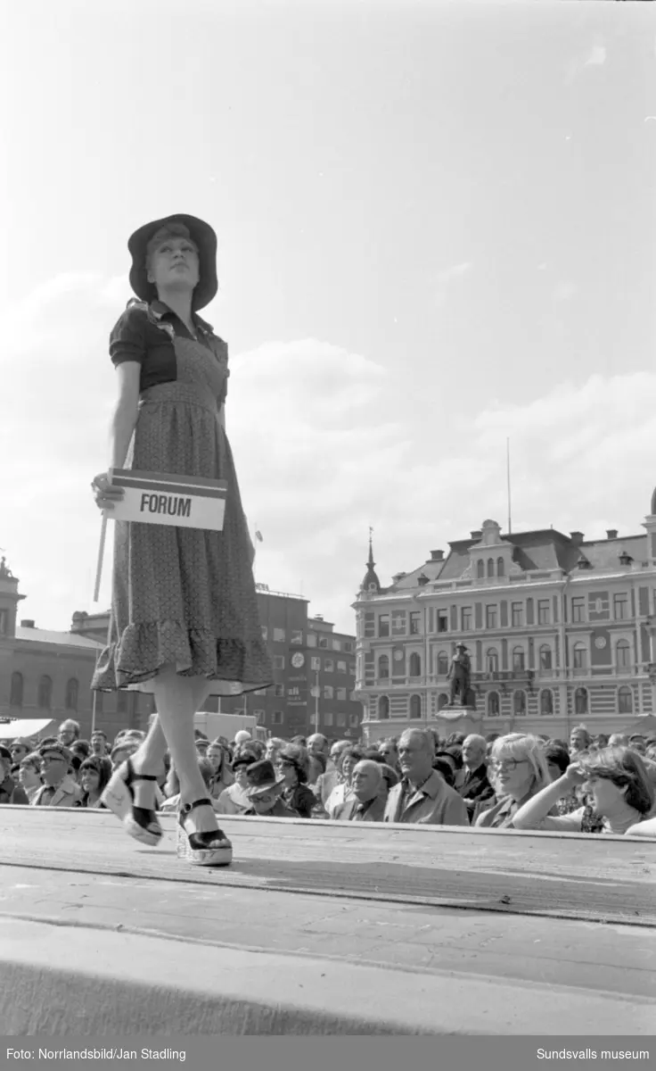 Cityfestival med modevisning i Sundsvall.