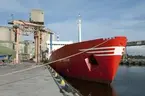 En resa med m/s Östanvik t o r  Lövholmen, Stockholm-Slite, Gotland 2011, fraktandes cement. En dokumentation av Arkivarie Eva Hult och fotograf Anneli Karlsson från Sjöhistoriska.