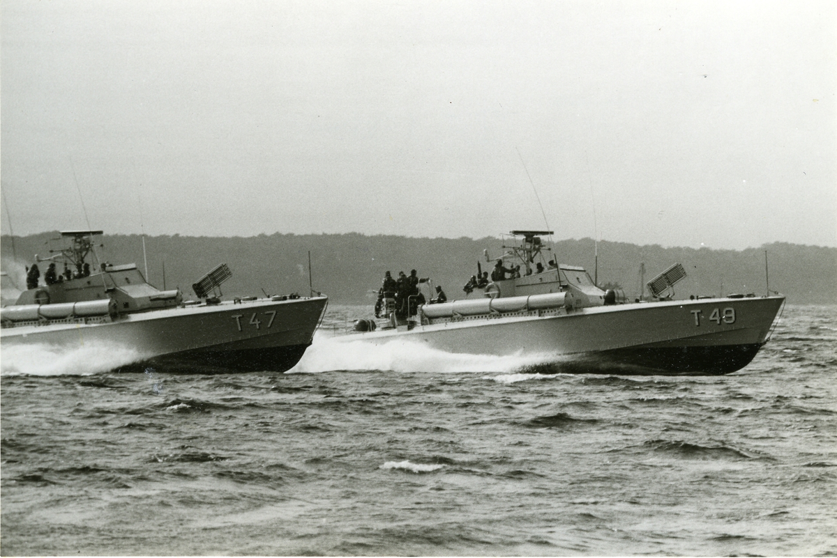 Svenska torpedbåtarna T 47 samt T 49.