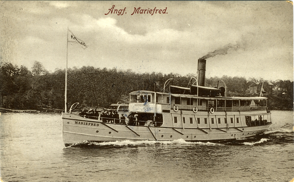 S/S MARIEFRED. Vykort.