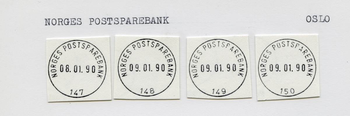 Stempelkatalog Oslo, Postsparebanken, Postbanken, Oslo.