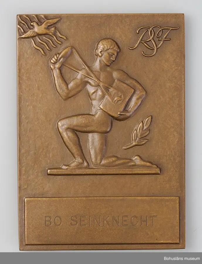 24 st medaljer/plaketter för pris i olika fototävlingar till Bo Seinknecht;  Mästartävlan, Riksfototävlingen, Uddevalla Fotoklubb, Västsvenska  mellan åren 1941 och 1959 .