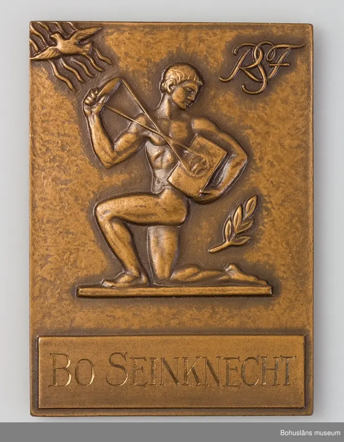 24 st medaljer/plaketter för pris i olika fototävlingar till Bo Seinknecht;  Mästartävlan, Riksfototävlingen, Uddevalla Fotoklubb, Västsvenska  mellan åren 1941 och 1959 .