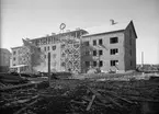 Flerbostadshus under byggnation, Uppsala 1935