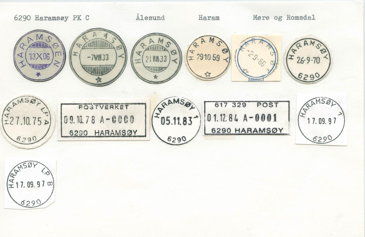 Stempelkatalog 6290 Haramsøy,(Haramsøen), Ålesund, Haram, Møre og Romsdal
