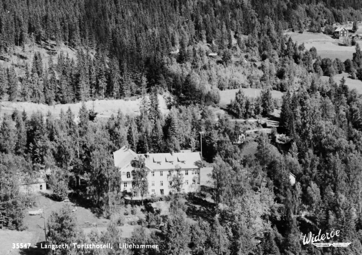 Flyfoto, Lillehammer, Søre Ål, Langseth Turisthotell,
