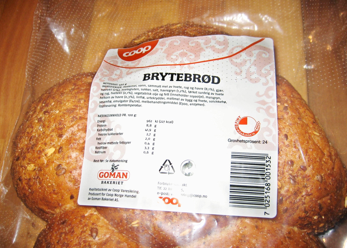 Motivet på brødposen er silhuettermønstre