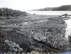 "20/02-1913" Nitriden. Planering av fabrikktomten. Utsprengt