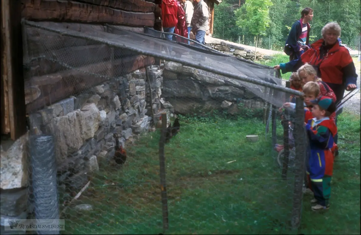 Olsok på Romsdalsmuseet i 1996. .Aktører fra Vistdal bondekvinnelag.