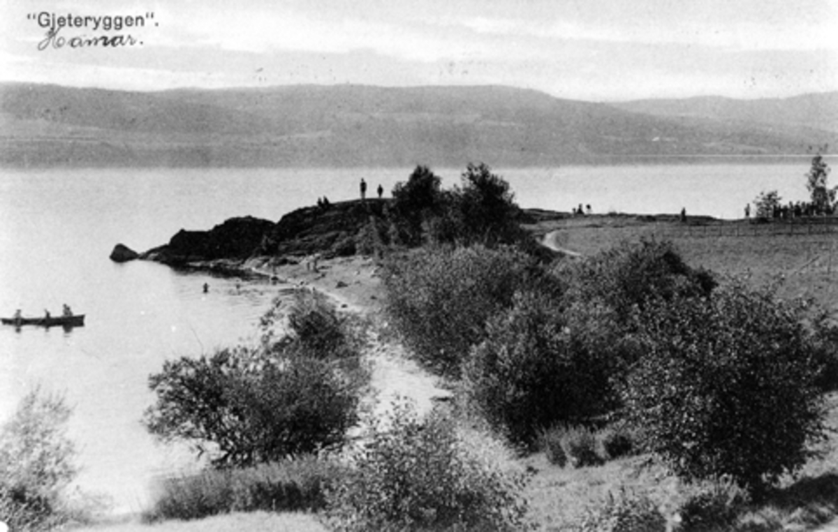 PROSPEKTKORT. GJETERYGGEN, GEITRYGGEN, DOMKIRKEODDEN, HAMAR. 