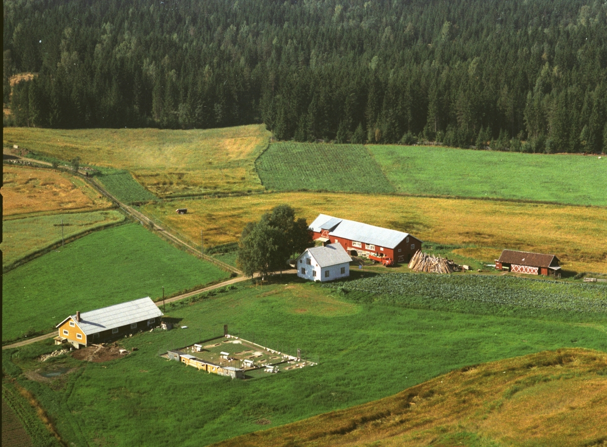 Flyfoto, Rønningen, Gaupen, Ringsaker.