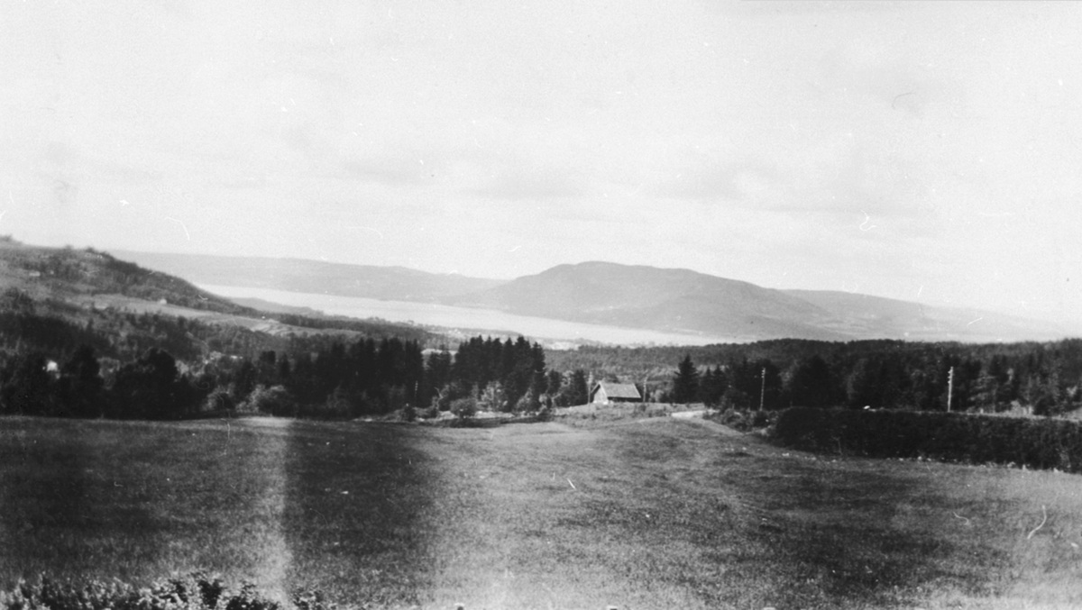 Utsikt fra Narud gård, Veldre, Ringsaker.