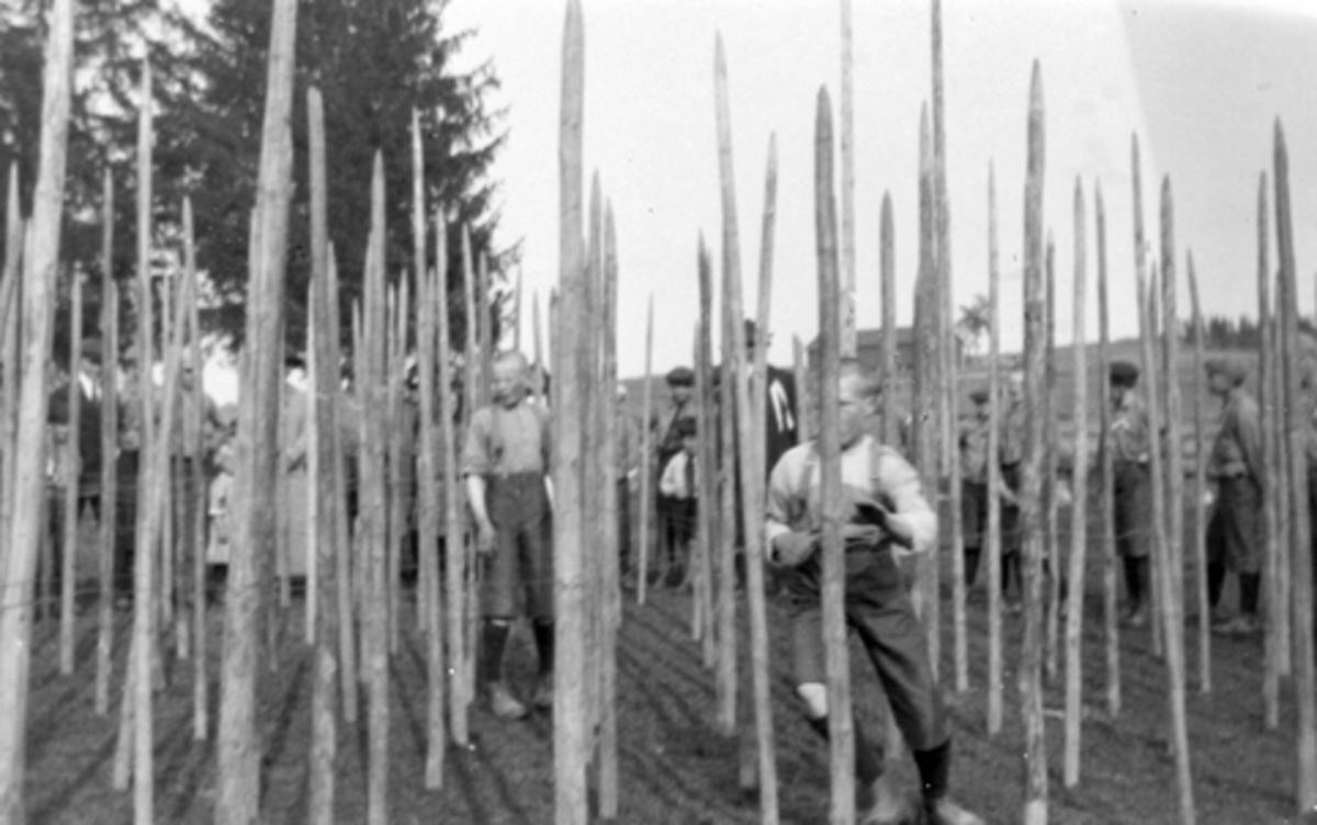 17.mai lek på Toftes Gave. Labyrint satt opp av gjerdestaur.