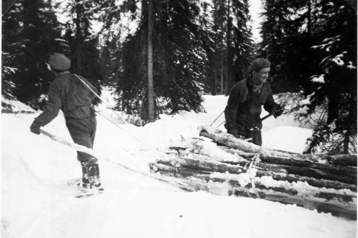 Skogsarbeidere i Åstadalen, ukjente. 