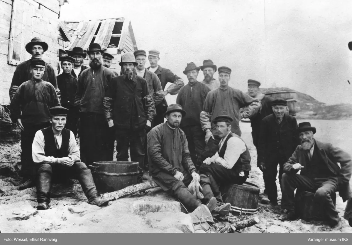 Den mannlige befolkningen i Grense Jakobselv ca 1905