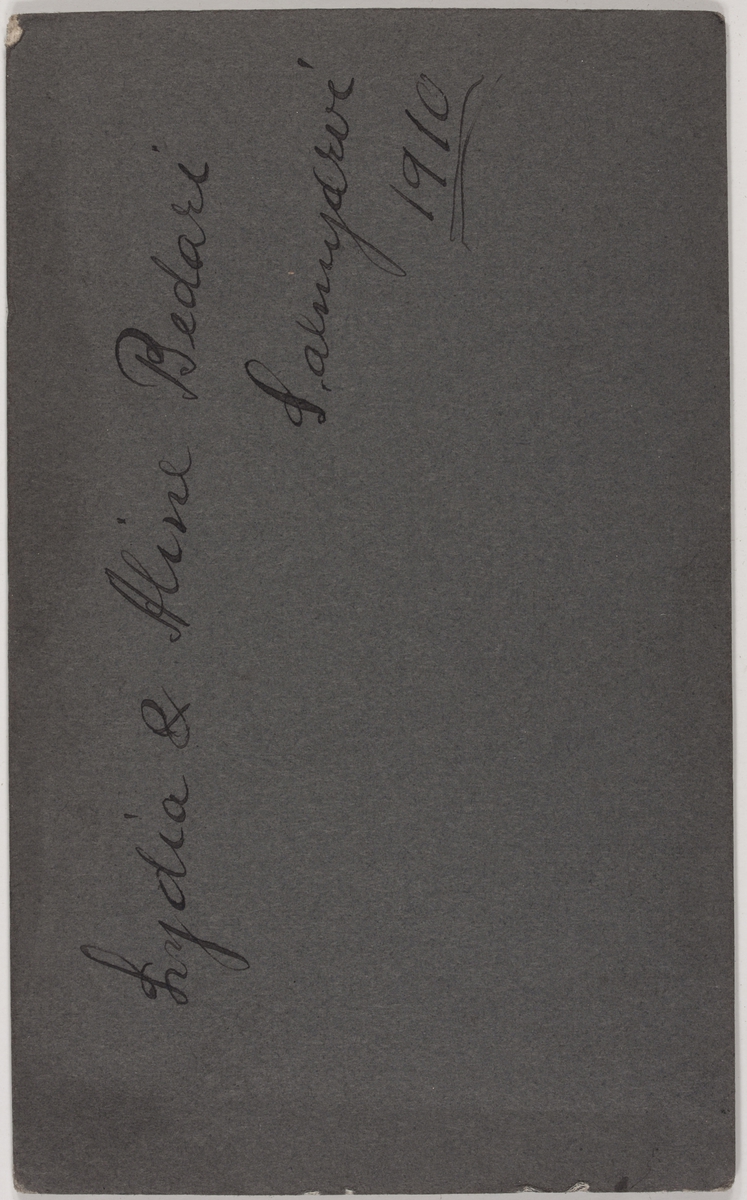 Visittkortfotografi.Lydia og Aline Bedari, 1910 ?