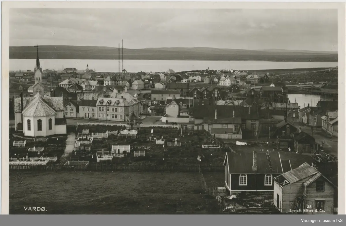 Postkort, Vardø sentrum sett fra Klondyke