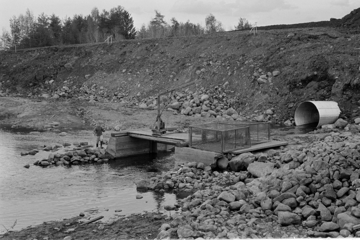 SVARTELVA, FISKEPLASS, FISKEINNRETNING, ÅKERSVIKA, Hamar, 15. 05. 1971, FOTO: P. M. T. 
