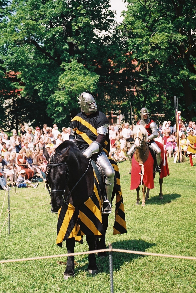 Middelalderdagen. 
Middelalderfestival, Hamar, Domkirkeodden, 2002. 
Ridderturnering. 