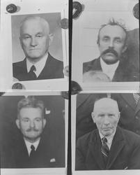 Skytterlaget på Løkken. Reprofotografier av mannsportretter.