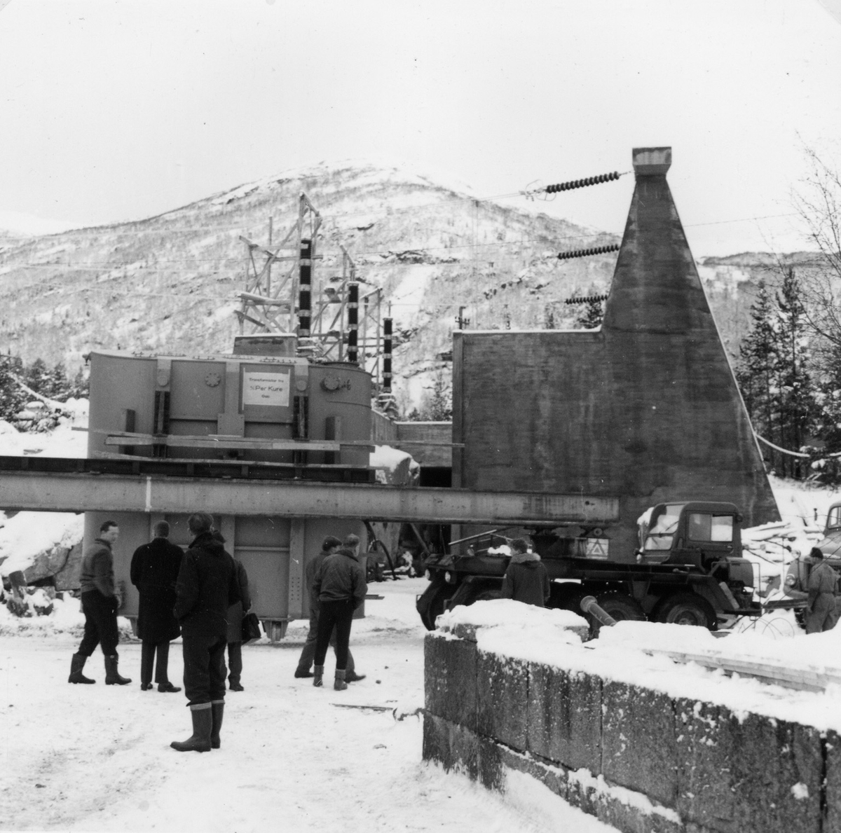 Anleggsarbeid i samband med utbygginga av vasskraftanlegget Tysso II.
